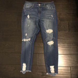 Distressed jeans